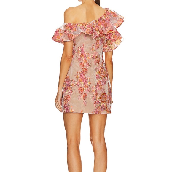 Elliatt Pink Floral One Shoulder Dress - Picture 3 of 5